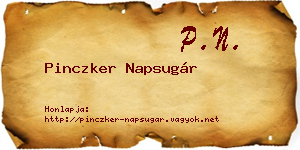 Pinczker Napsugár névjegykártya